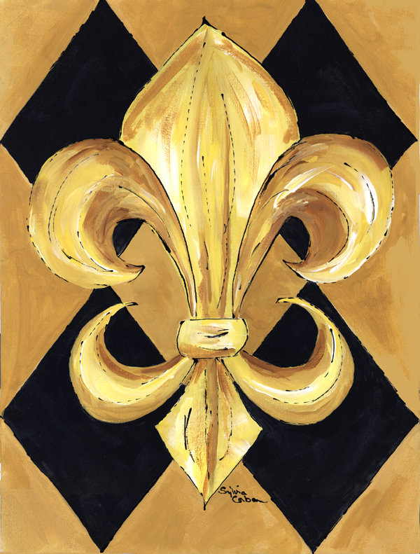 Caroline's Treasures Fleur de lis New Orleans 2Sided Polyester 40 x 28
